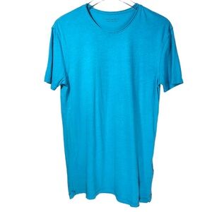 All Saints Cotton Round Neck Short Sleeve TShirt in Blue